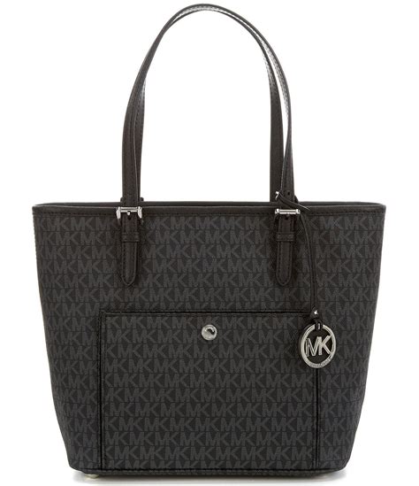 michael michael kors jet set medium signature snap pocket tote|Michael Kors carryall.